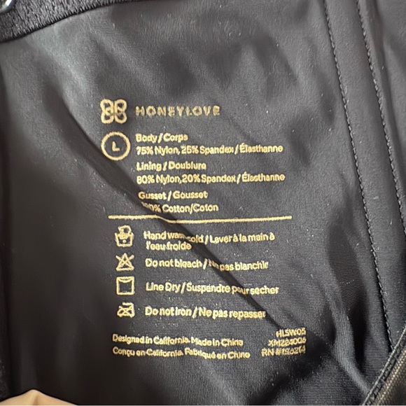 HONEYLOVE  Super Power Shorts Size Large Color Vamp - Picture 5 of 5